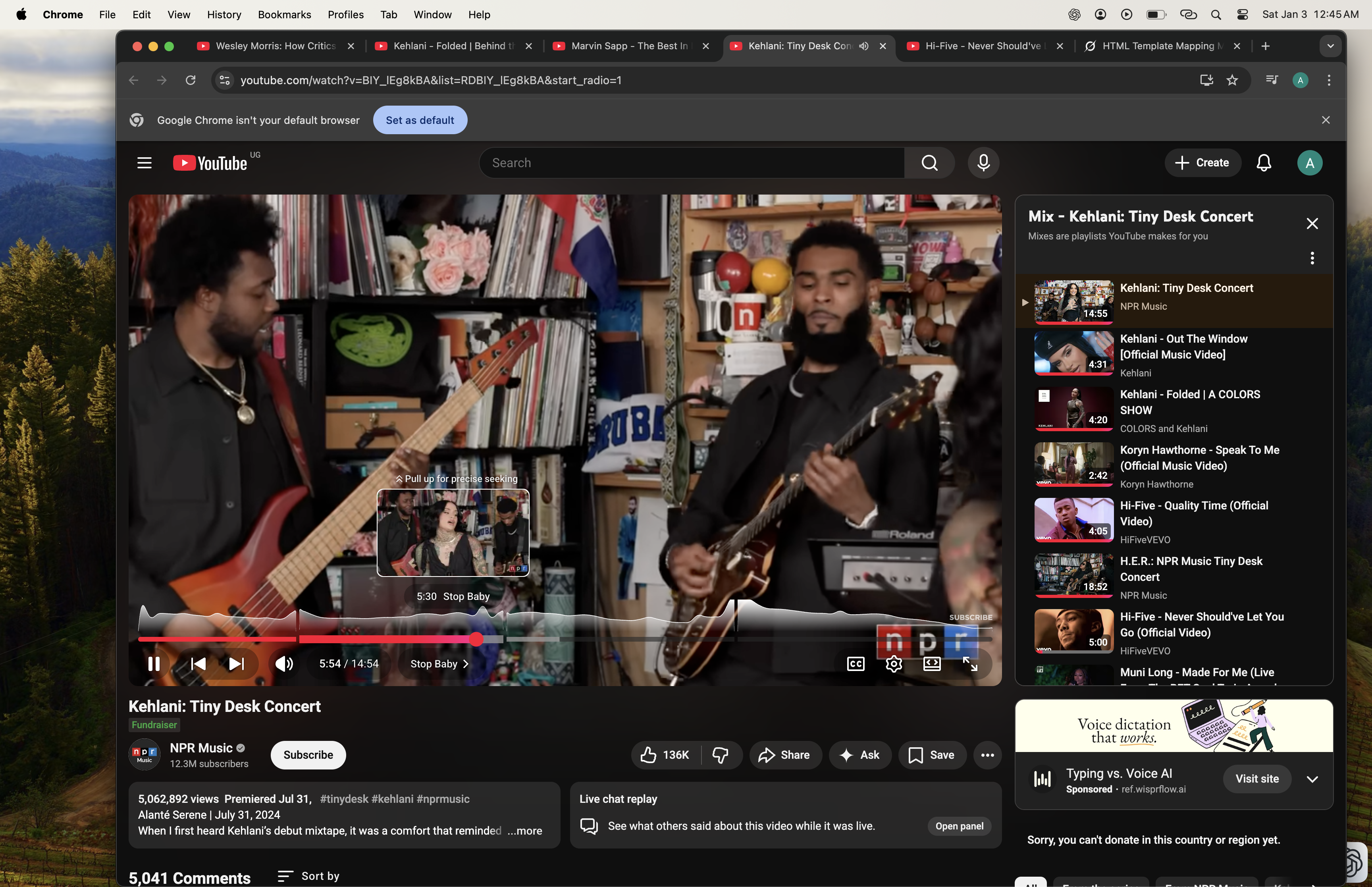 Kehlani Tiny Desk Concert