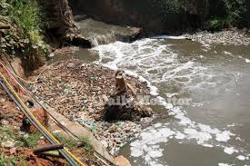 Water converging into Lugogo channel after rainfall